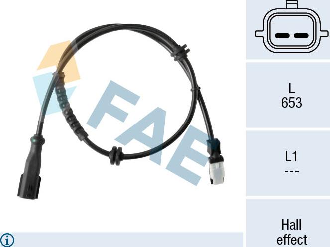 FAE 78331 - Датчик ABS, частота вращения колеса autodnr.net