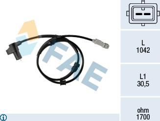 FAE 78347 - Датчик ABS, частота вращения колеса avtokuzovplus.com.ua