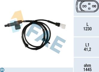 FAE 78355 - Датчик ABS, частота вращения колеса autodnr.net