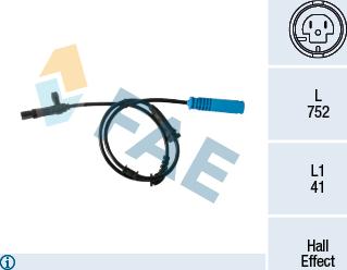 FAE 78392 - Датчик ABS, частота вращения колеса avtokuzovplus.com.ua