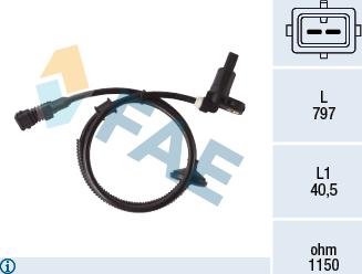 FAE 78402 - Датчик ABS, частота обертання колеса autocars.com.ua