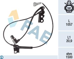 FAE 78419 - Датчик ABS, частота вращения колеса avtokuzovplus.com.ua