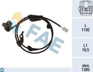 FAE 78474 - Датчик ABS, частота вращения колеса avtokuzovplus.com.ua