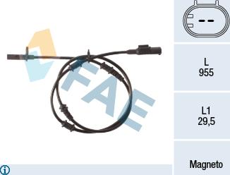 FAE 78501 - Датчик ABS, частота обертання колеса autocars.com.ua