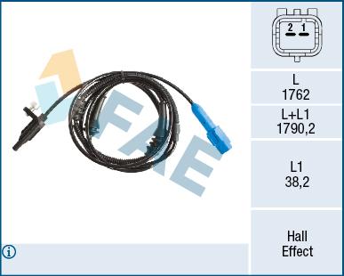 FAE 78516 - Датчик ABS, частота обертання колеса autocars.com.ua