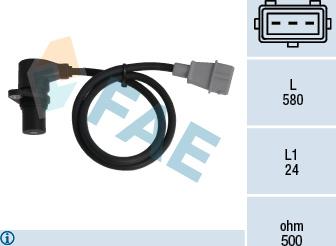 FAE 79010 - Датчик імпульсів, колінчастий вал autocars.com.ua