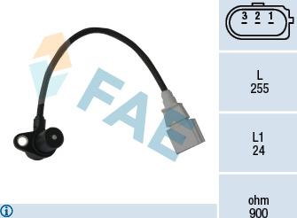 FAE 79050 - Датчик импульсов, коленвал autodnr.net