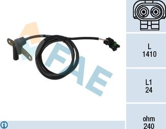 FAE 79146 - Датчик імпульсів, колінчастий вал autocars.com.ua