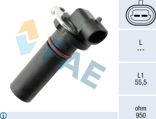 FAE 79270 - Датчик імпульсів, колінчастий вал autocars.com.ua