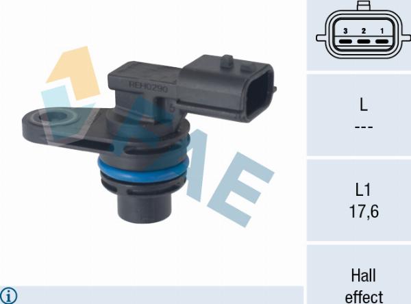 FAE 79275 - Датчик, положення розподільного валу autocars.com.ua