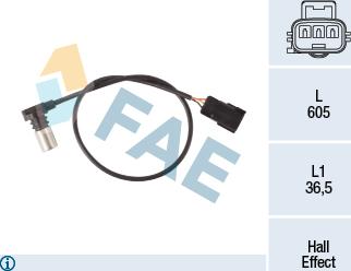 FAE 79432 - Датчик, положення розподільного валу autocars.com.ua