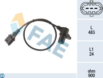 FAE 79446 - Датчик імпульсів, колінчастий вал autocars.com.ua