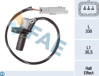 FAE 79464 - Датчик частоти обертання, ступінчаста коробка передач autocars.com.ua