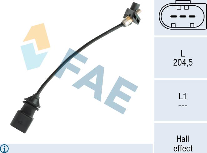 FAE 79488 - Датчик імпульсів, колінчастий вал autocars.com.ua