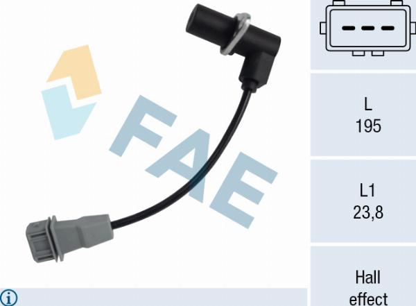 FAE 79498 - Датчик імпульсів, колінчастий вал autocars.com.ua