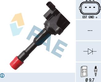 FAE 80298 - Котушка запалювання autocars.com.ua