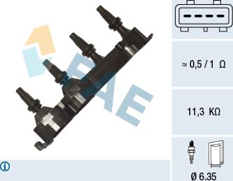 FAE 80418 - Катушка зажигания avtokuzovplus.com.ua