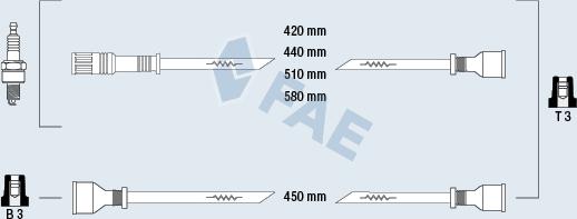 FAE 83030 - Комплект проводов зажигания autodnr.net