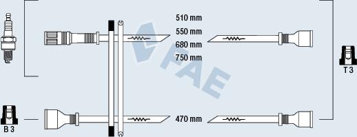 FAE 83060 - Комплект проводів запалювання autocars.com.ua