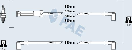 FAE 83080 - Комплект проводов зажигания avtokuzovplus.com.ua