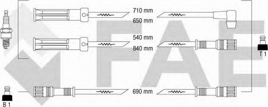 FAE 83130 - Комплект проводів запалювання autocars.com.ua