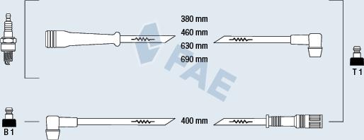 FAE 83170 - Комплект проводов зажигания autodnr.net