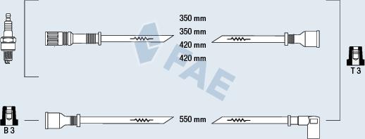 FAE 83210 - Комплект проводов зажигания avtokuzovplus.com.ua