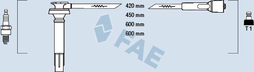 FAE 83238 - Комплект проводів запалювання autocars.com.ua