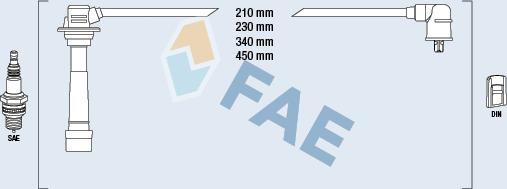 FAE 83267 - Комплект проводов зажигания autodnr.net