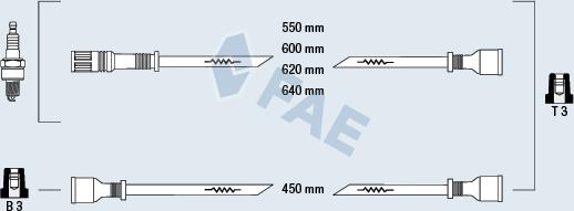 FAE 83270 - Комплект проводов зажигания avtokuzovplus.com.ua