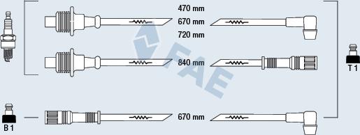 FAE 83320 - Комплект проводів запалювання autocars.com.ua