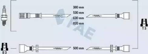 FAE 83340 - Комплект проводів запалювання autocars.com.ua