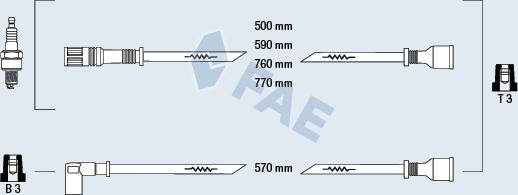 FAE 83390 - Комплект проводов зажигания avtokuzovplus.com.ua