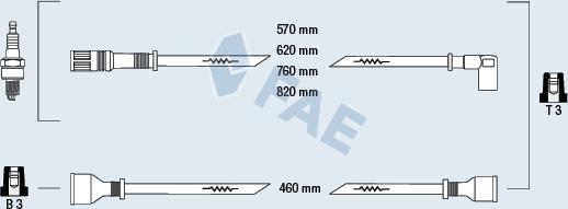 FAE 83400 - Комплект проводів запалювання autocars.com.ua