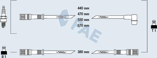 FAE 83490 - Комплект проводів запалювання autocars.com.ua