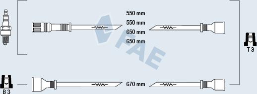 FAE 83500 - Комплект проводів запалювання autocars.com.ua