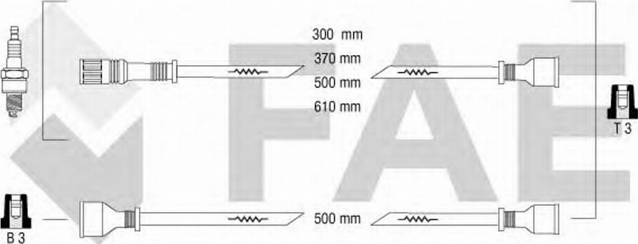 FAE 83520 - Комплект проводов зажигания autodnr.net