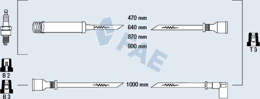 FAE 83530 - Комплект проводів запалювання autocars.com.ua