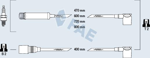 FAE 83570 - Комплект проводов зажигания avtokuzovplus.com.ua