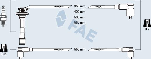 FAE 83585 - Комплект проводів запалювання autocars.com.ua