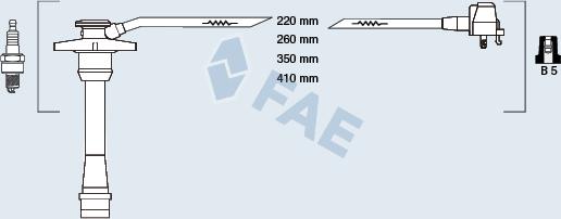 FAE 83588 - Комплект проводів запалювання autocars.com.ua