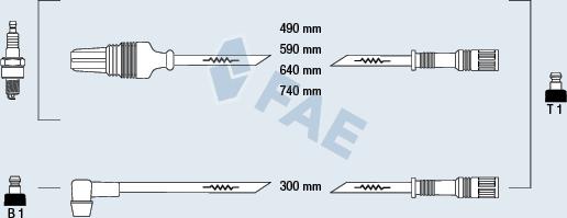 FAE 83650 - Комплект проводів запалювання autocars.com.ua