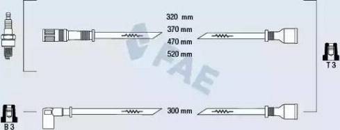 FAE 83660 - Комплект проводов зажигания avtokuzovplus.com.ua