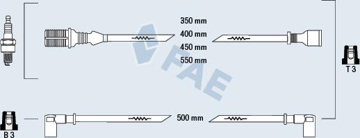 FAE 83810 - Комплект проводів запалювання autocars.com.ua