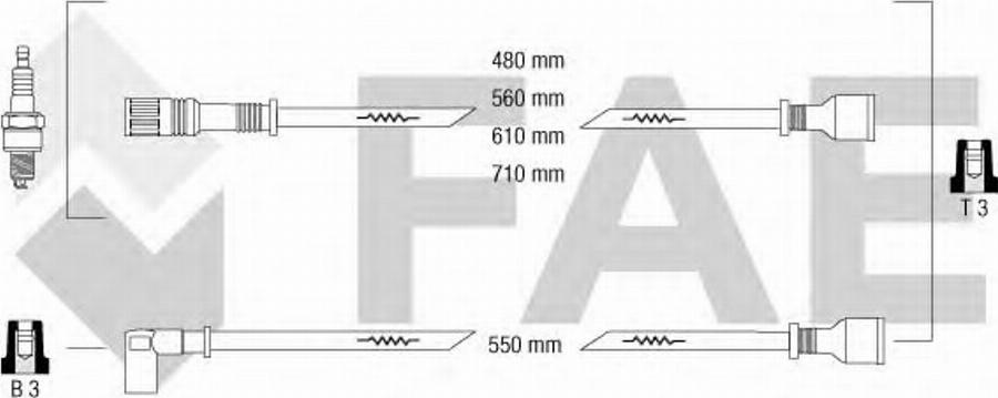 FAE 83870 - Комплект проводов зажигания autodnr.net