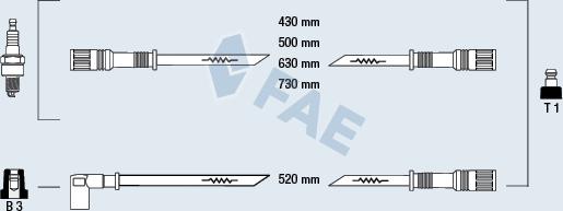 FAE 83890 - Комплект проводів запалювання autocars.com.ua