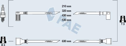 FAE 83900 - Комплект проводів запалювання autocars.com.ua