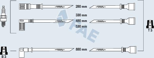 FAE 83940 - Комплект проводів запалювання autocars.com.ua