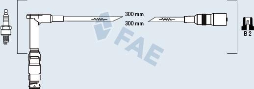 FAE 85051 - Комплект проводів запалювання autocars.com.ua