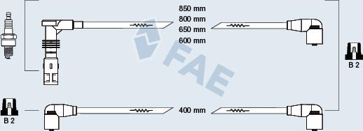 FAE 85059 - Комплект проводів запалювання autocars.com.ua